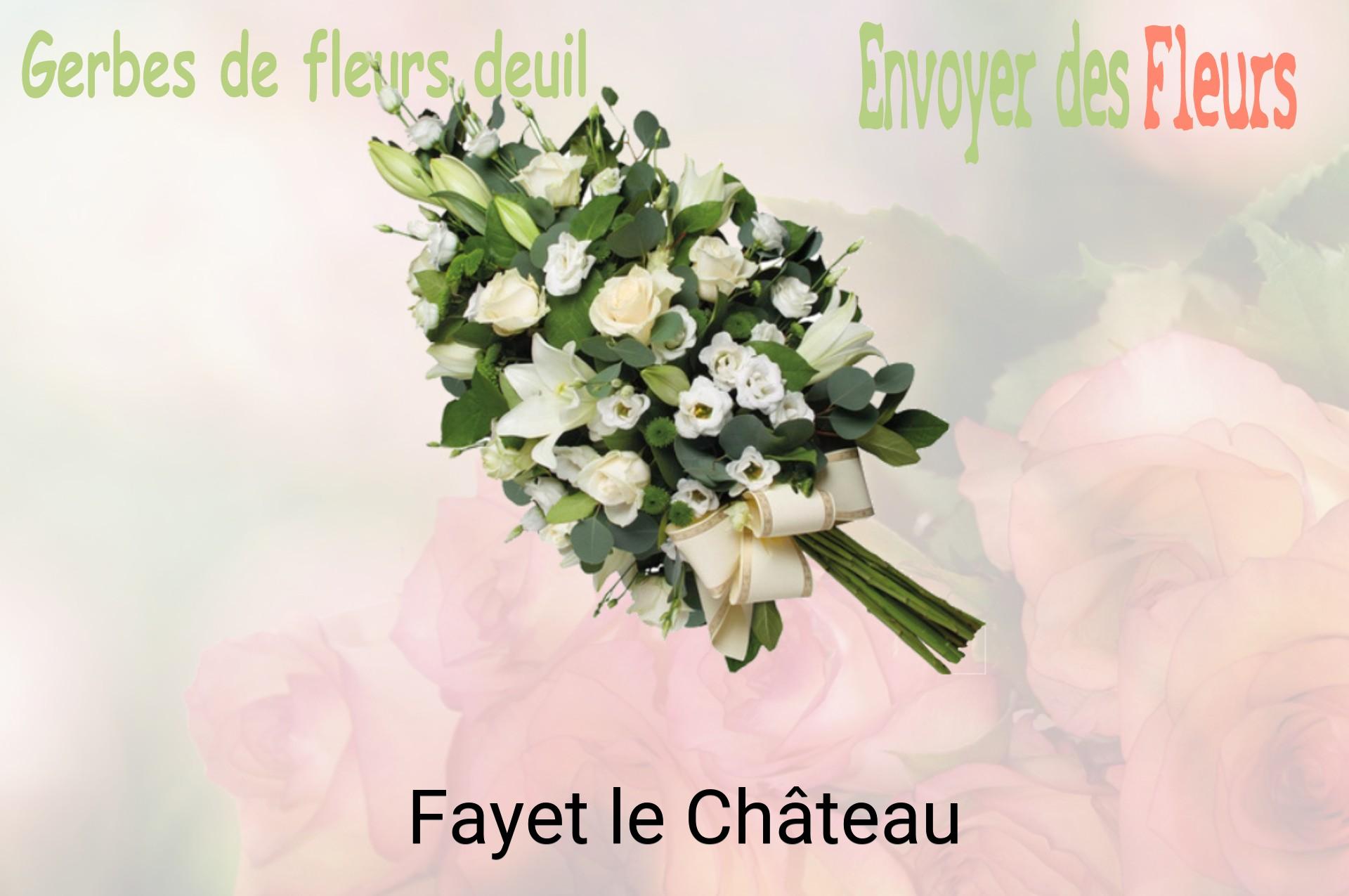 Gerbe de fleurs de deuil livrée à Fayet-le-Château